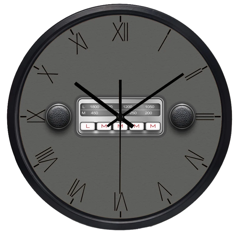 Европейские ретро римские радио новый дизайн бесшумные металлические настенные