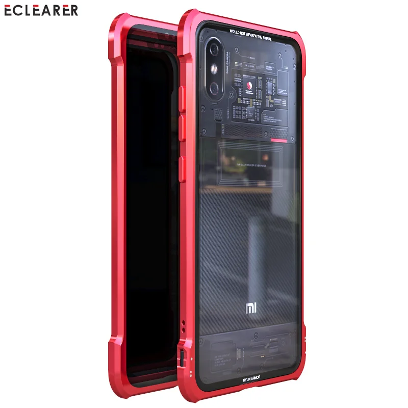 Алюминиевый металлический бампер+ чехол из закаленного стекла для Xiaomi mi 8/mi 8 Pro, роскошный противоударный чехол для Xiaomi mi 8 mi 8 Explorer