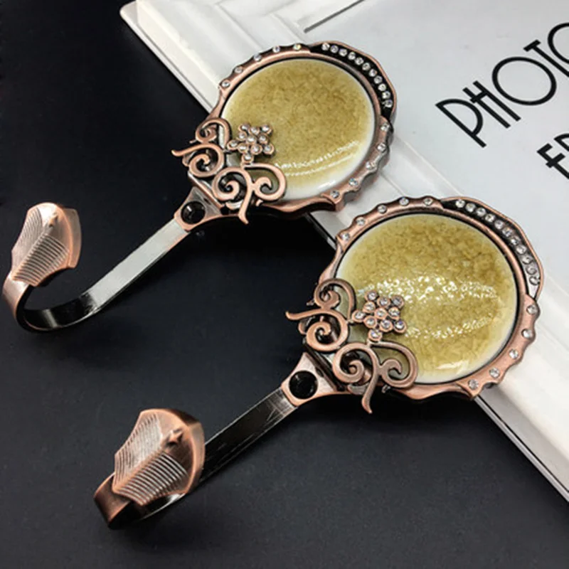 

2 шт. ретро мебель для дома пальто настенный крючок нефритовый резной крючок для украшения дома