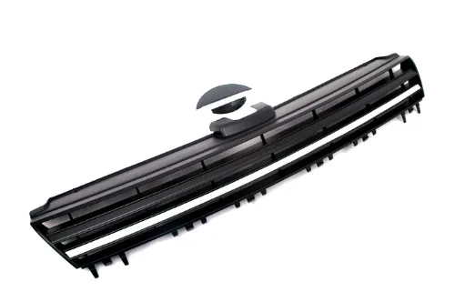 

Badgeless Matty Black Single Silver Line Front Center Grille For VW Volkswagen Golf MK7