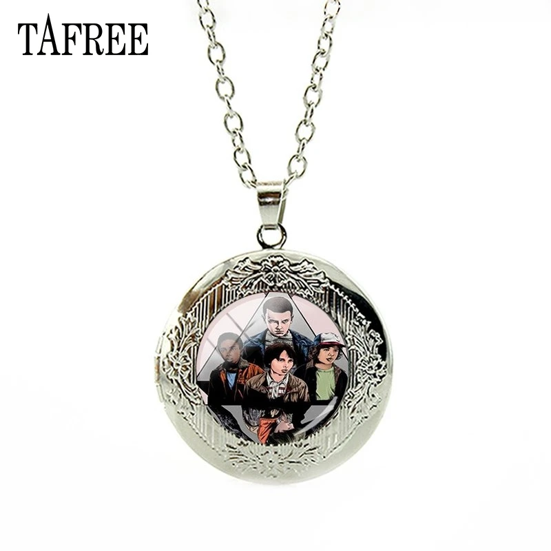 TAFREE Новые горячие странные вещи ожерелье с медальоном Фильм Плакат Украшение стеклянная цепочка модные ювелирные изделия для женщин и мужчин вентиляторы QF149 - Окраска металла: QF138