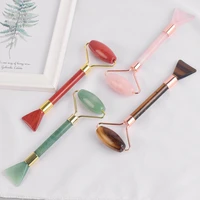 new design jade face roller makeup brush natural crystal stone body massager anti wrinkle cellulite face lift skin health care