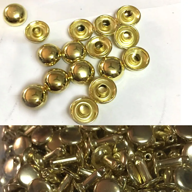 

1000 Sets Double Mushroom Domed Rivet Cap Stud Leather craft Metal Leathercraft Punk Spike 10x10mm