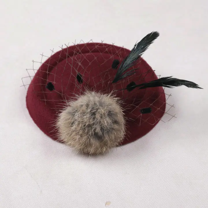 Новая Кепка для волос с перьями и сеткой кепка коктейлей свадебной вечеринки