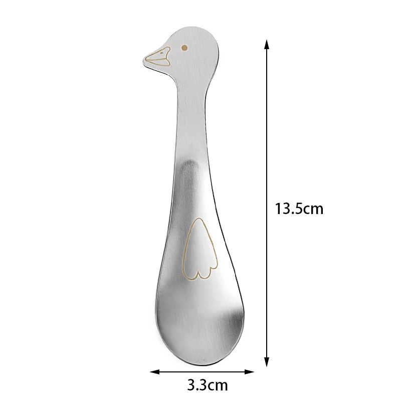 Детские Ложки QuickDone из нержавеющей стали серебристые милые Мультяшные детские