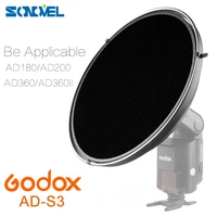 godox ad s3 beauty dish with honeycomb grid light soft cloth for witstro ad180 ad360 ad360ii ad200 speedlite light flash studio
