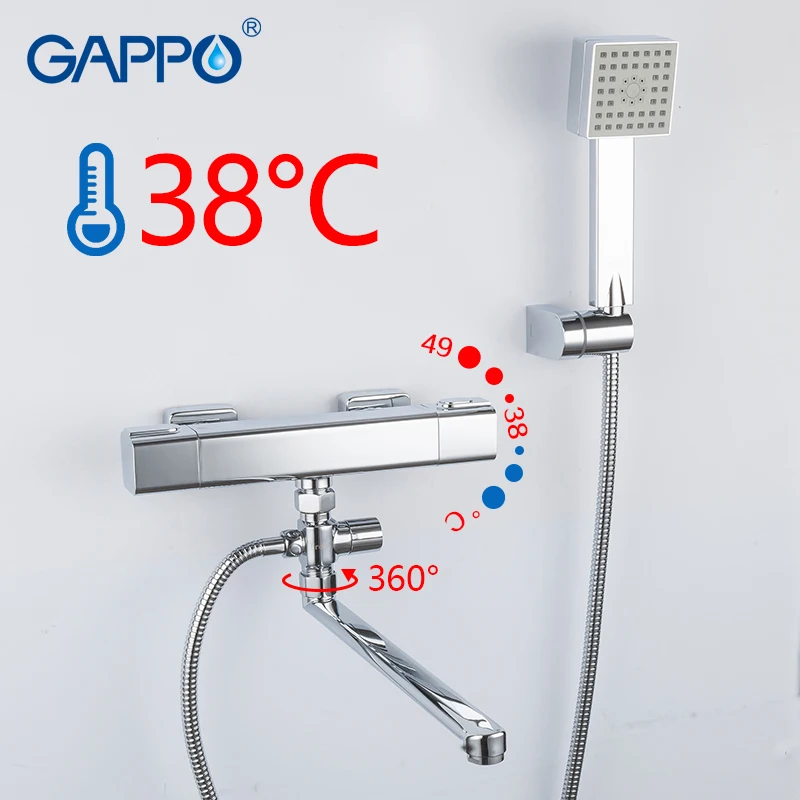 Хромированные смесители для ванны GAPPO настенный термостат латунные краны