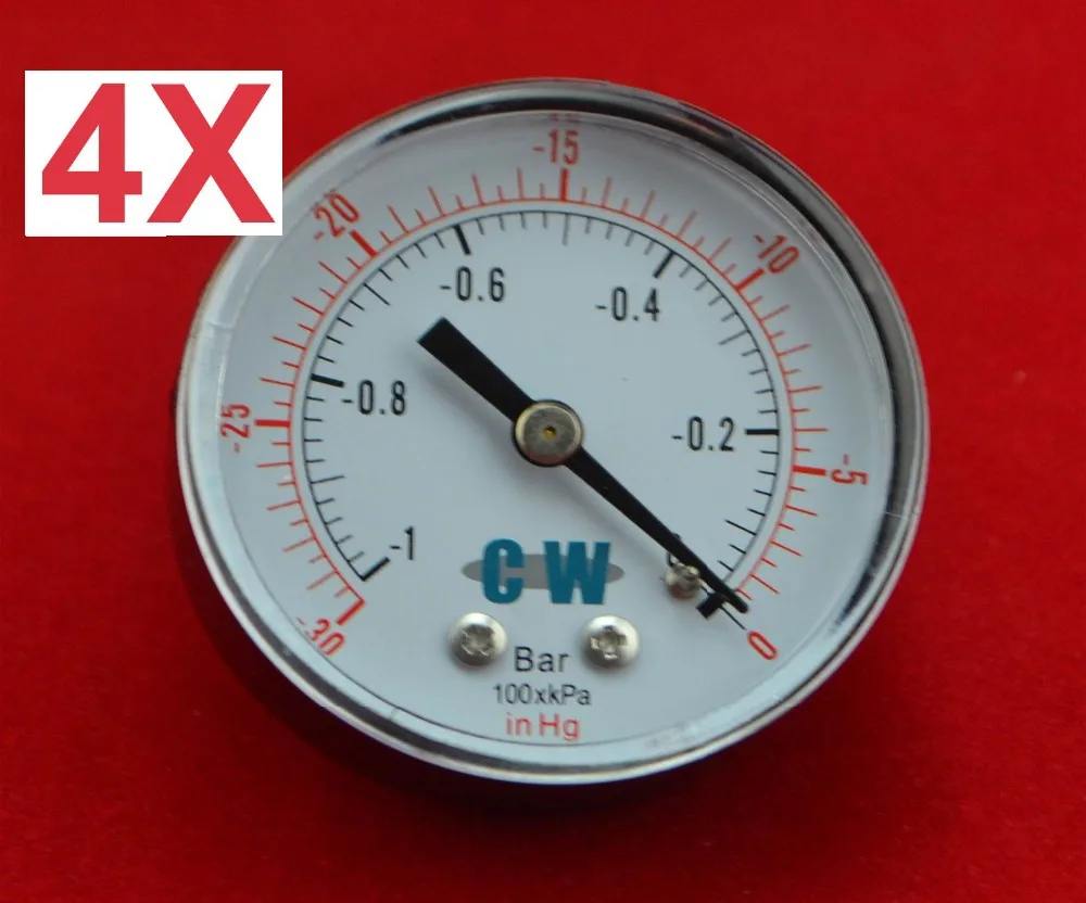 

4pcs/lot 2" 50mm brass vacuum pressure gauge ,vacuum manometer ,NPT1/4" thread