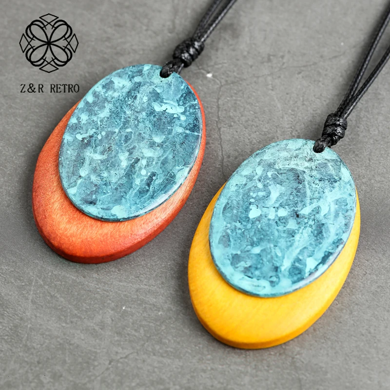 Long Necklace for Women Wood Jewelry Pendants Colorful Statement Handmade Wooden Necklaces &amp Fashion Jewellery | Украшения и