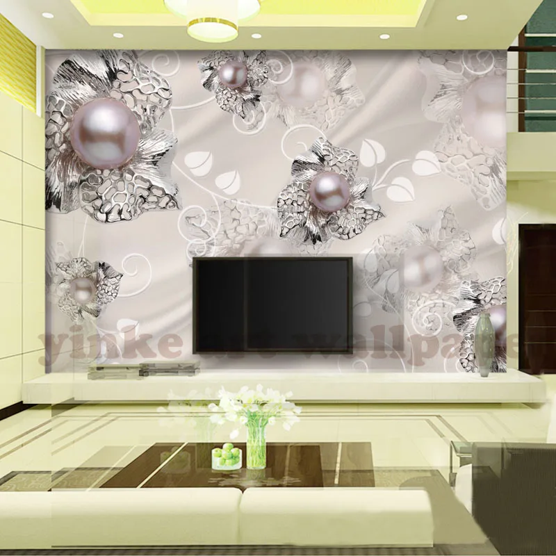 Настенные 3D обои на заказ модные роскошные шелковые в европейском стиле с