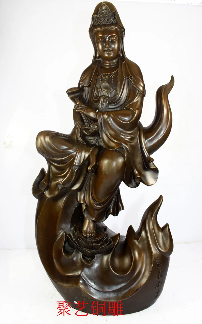 Бронзовая скульптура медь украшения гуаньинь будды античная|sculpture material|antique
