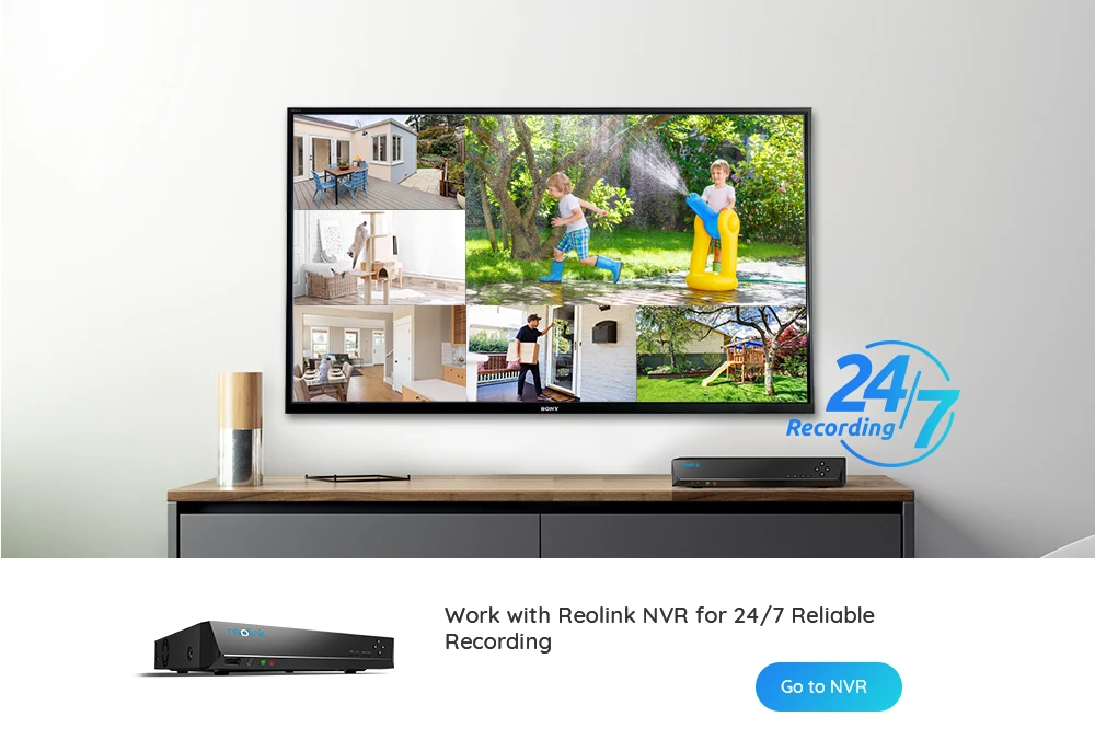 Reolink камера безопасности 4MP 2,4G/5G WiFi камера беспроводная IP66 Всепогодная камера наблюдения уличная IP камера RLC-410W