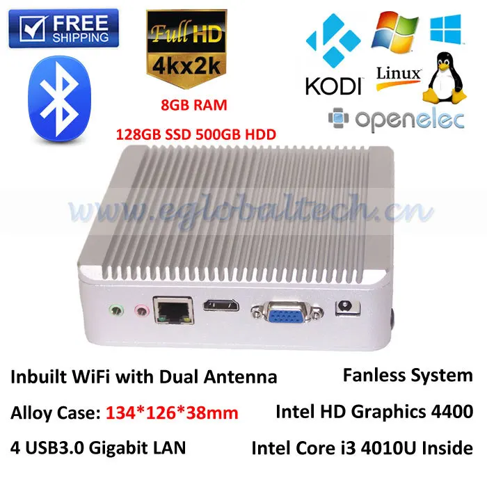 Новое поступление игровой компьютер мини пк процессор Intel I3 4010U видеокарта 4400 8 г