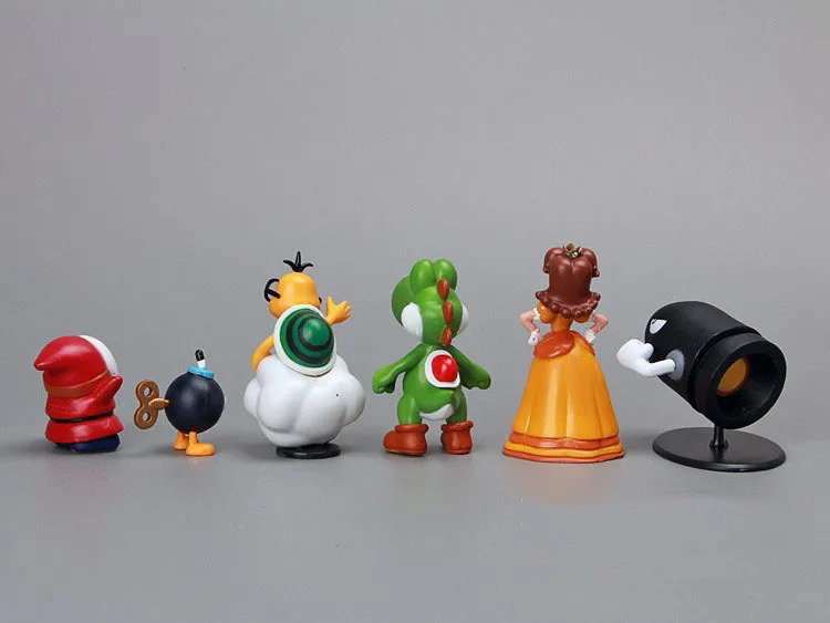 18 шт./компл. Супер Марио Bros динозавр Йоши персик Жаба Goomba ПВХ Фигурки игрушки