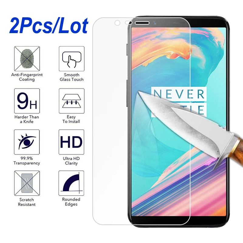 2 шт. Премиум Закаленное стекло для Oneplus 6 1 + 5T 6T 3T Защитная стеклянная пленка One Plus 5