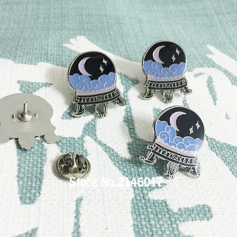 1 шт. эмалированная брошь в виде хрустального шара|lapel pin|enamel pinpin metal |