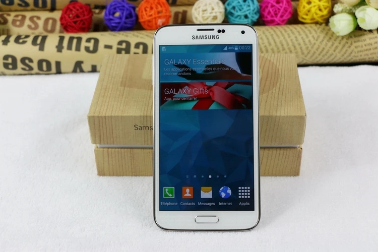 Оригинальный разблокирована Samsung Galaxy S5 i9600 мобильный телефон 5.1 &quotSuper AMOLED 4 ядра 16