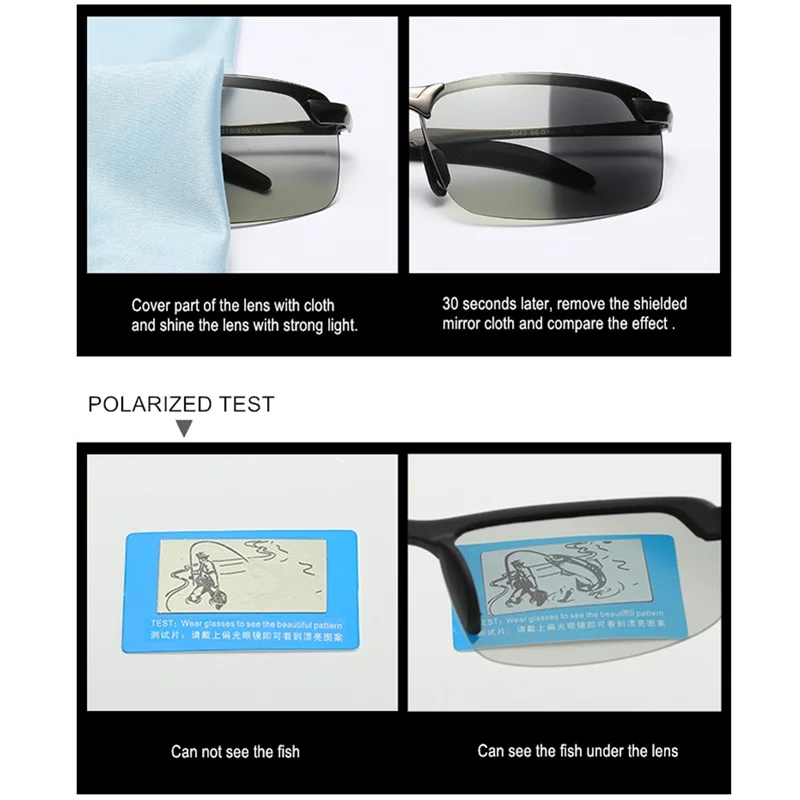 Солнцезащитные очки SUMONDY SU24 мужские и женские поляризационные фотохромные