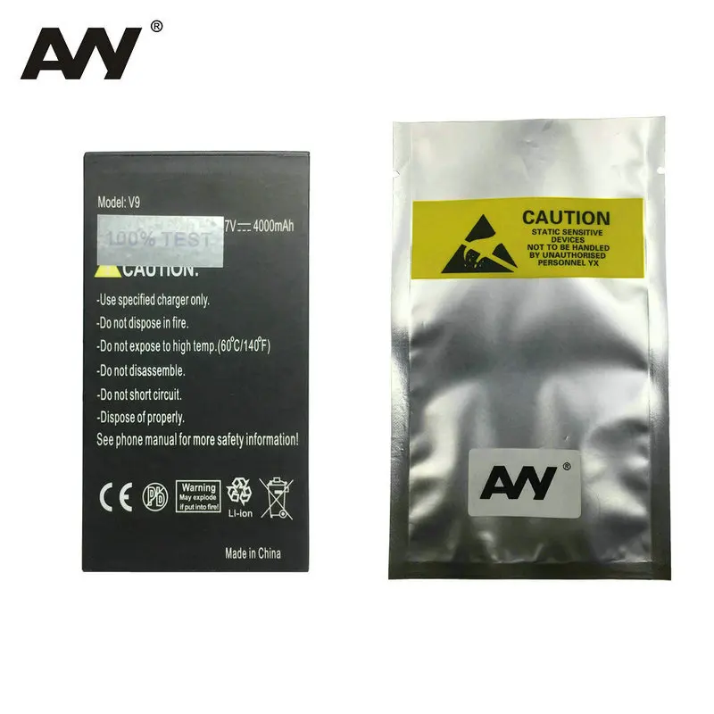 AVY 4000 мАч батарея для Guophone V9 Pro обнаружения V9pro IP68 водонепроницаемый мобильный телефон Литий-ионные перезаряжаемые батареи