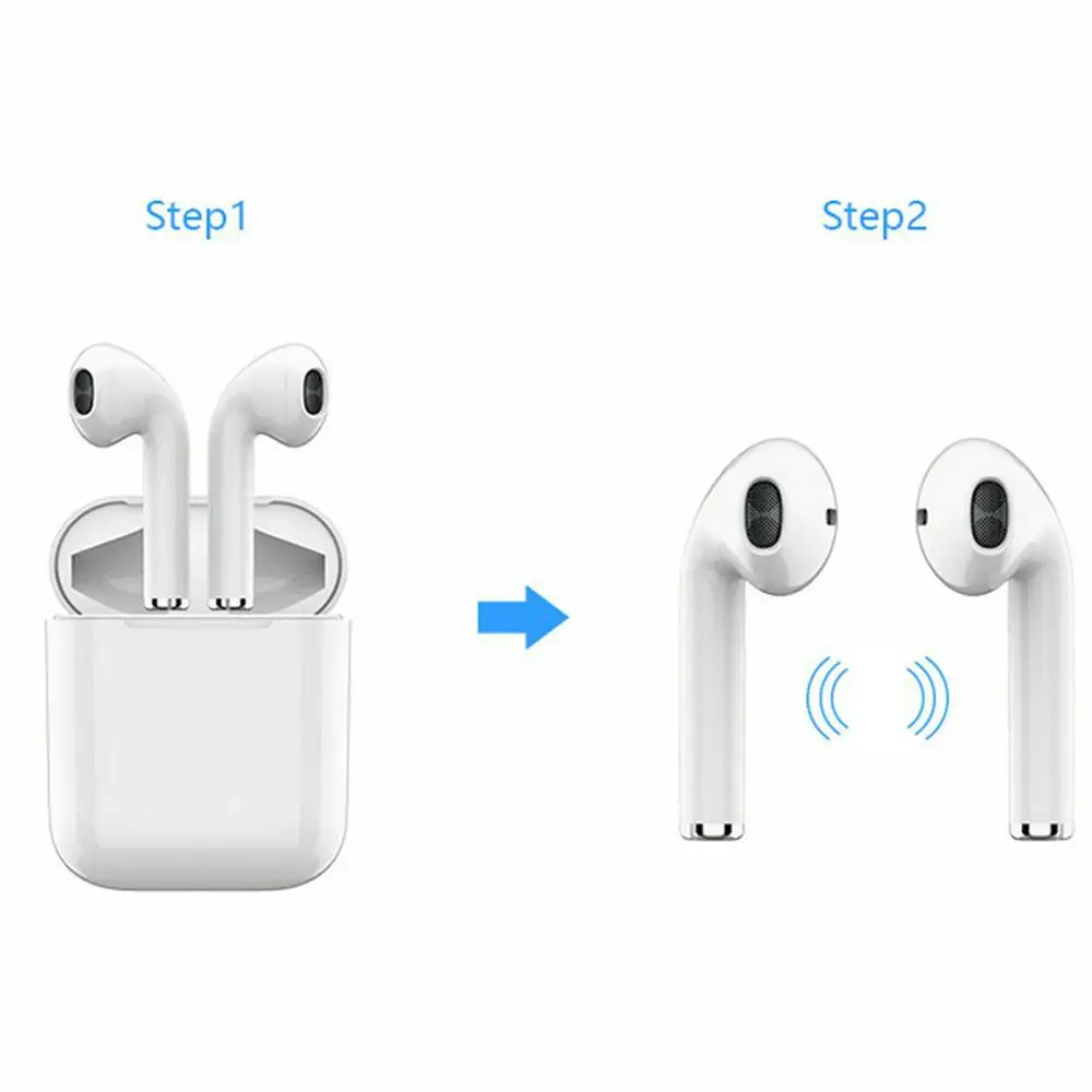 I12S наушников TWS Bluetooth V5.0 сенсорный наушники кран Управление стерео звук вкладыши