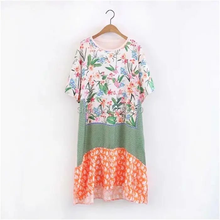 WISHBOP 2017SS женское летнее разноцветное платье туника с атласным эффектом круглым