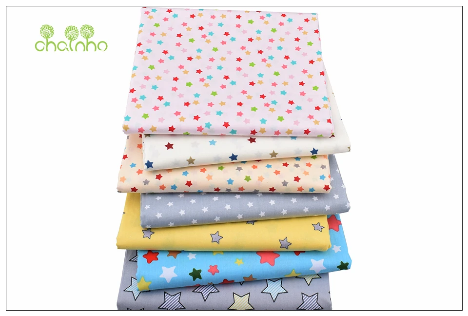 Chainho Star Print саржевая хлопковая ткань для шитья/ткани для детей и детей/простыня, подушка, подушка, материал для штор