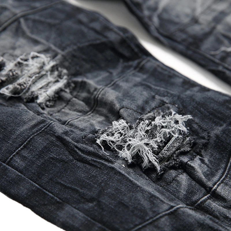 Брендовая одежда HMILY мужские Узкие рваные джинсы с дырками