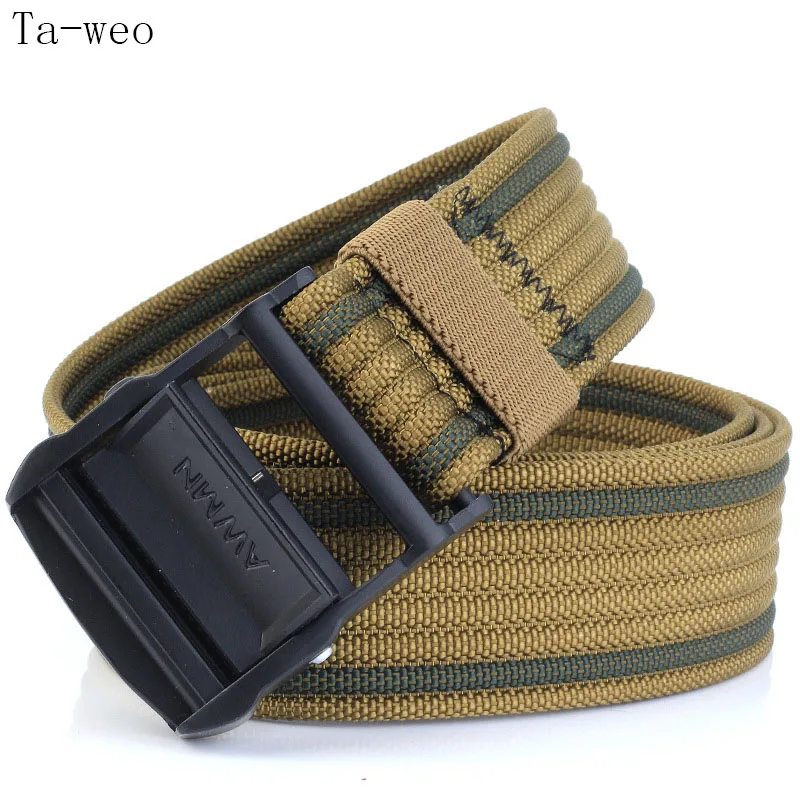 Ta-weo Fashion Men's Nylon Flexible Belts, Designer Tactical Belts Men High Quality, Belt Size 120 cm, 1.5'' Wide