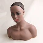 Реалистичный манекен на половину тела, два плеча, ПВХ, 1 шт., тренировочные головы для демонстрации ювелирных изделий, парики на шляпы