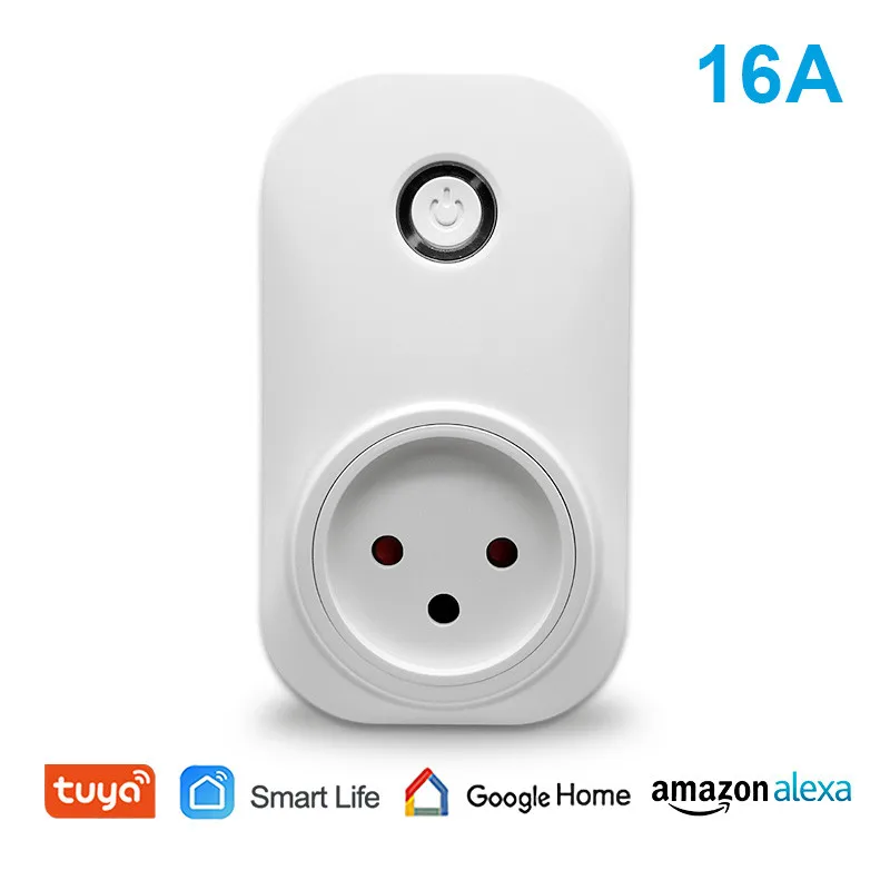 1pc Tuya Smart Life Wi-Fi розетка Israel Plug 16A приложение дистанционное управление Голосовое управление с Google Home Alexa эхо таймер устройства - Цвет: 1pc