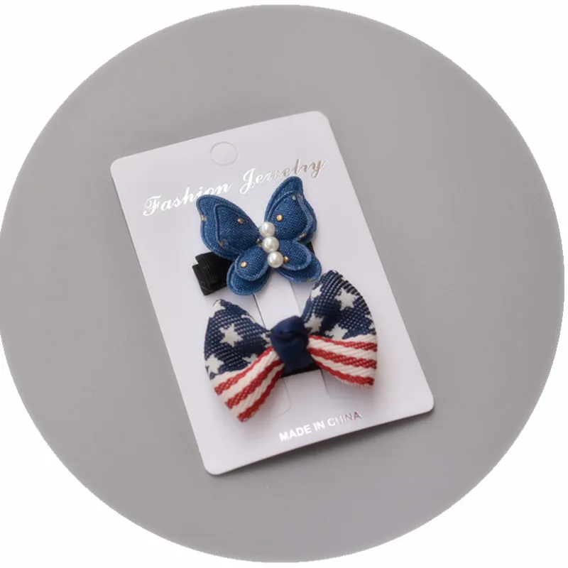 Новые модные милые заколки для волос с цветочным принтом девочек блестящей