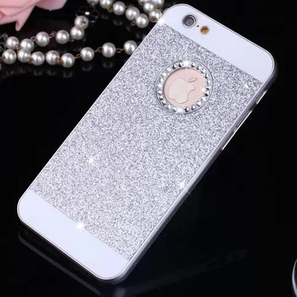 Серебристый SRLEEKING для iphone 4/4S, модная блестящая раковина для пудры, чехол для телефона, роскошный сверкающий бриллиант, твердый корпус для iphone 4/4S - Цвет: Серебристый