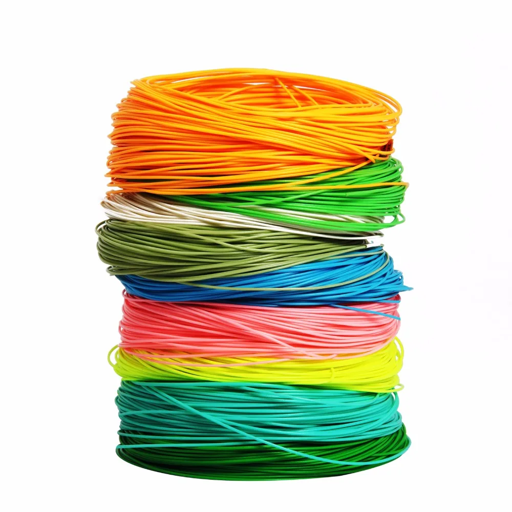 Рыболов Мечта Fly Line Вес вперед 1/2/3/4/5/6/7/ 8/9WT плавающей лески 9 Цвета Aviliable | Спорт и