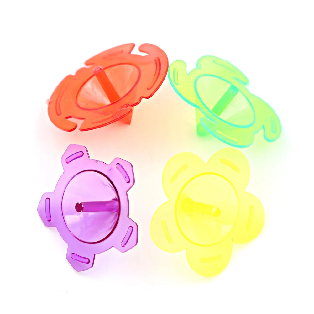 10Pcs Multi Styles Plastic Mini Top Spinning Kindergarten Single Fidget Spinner Hand Spiner Gyro Toys Random 10 g / 10pcs | Игрушки и