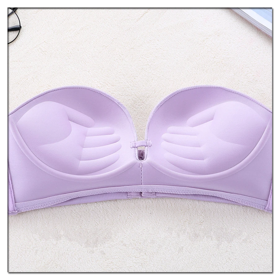 Sexy Invisible Bra Wireless Strapless Push Up brassier Half Cup bralette Wedding Party Underwear Women Non-slip Lingerie | Женская