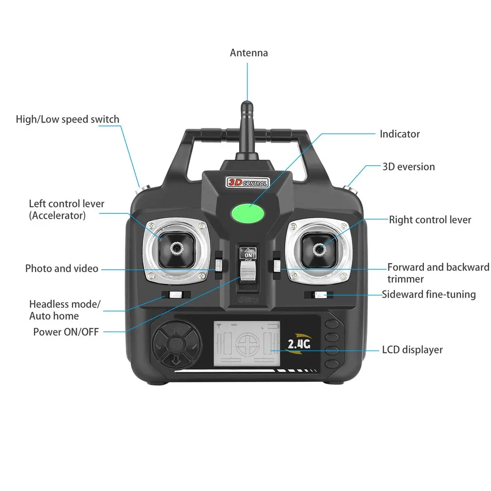 X5C 1 2 4G 4 канала оси 6 осный гироскоп Безголовый RC Quadcopter RTF р/у с пультом