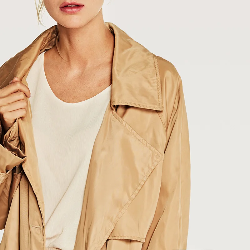 2018 Модный плащ ветровка Винтаж куртки наивысшего качества Для женщин Сплошной