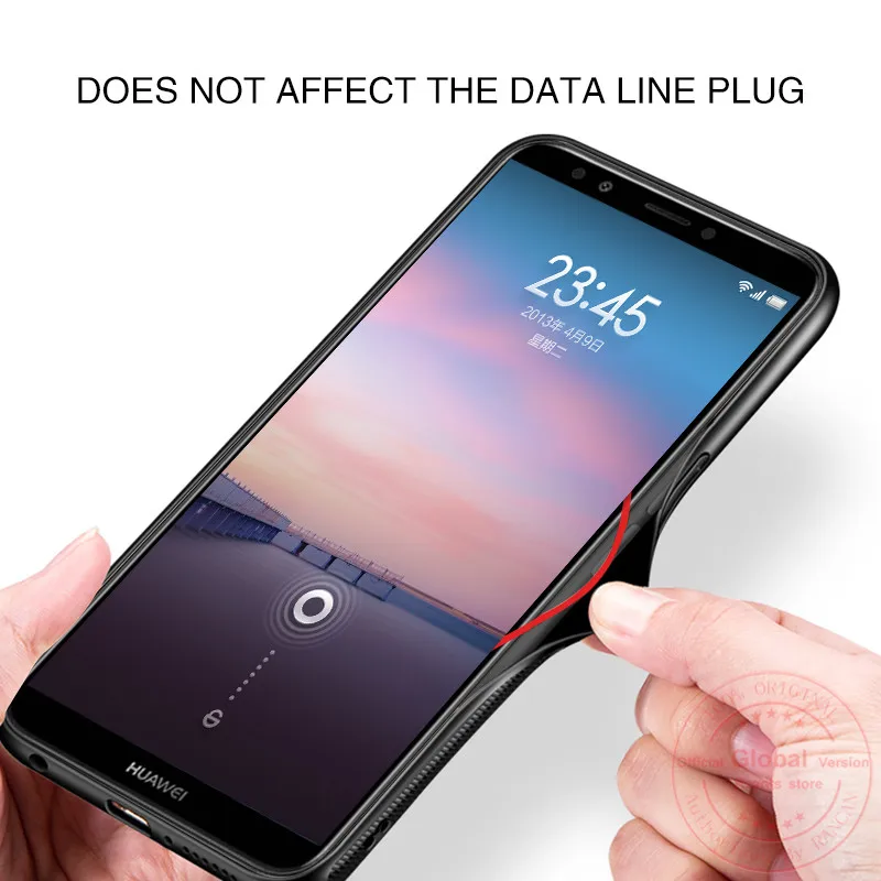 Rzants чехол для телефона huawei Y9 2018 Стекло назад + ТПУ края тонкий против царапин