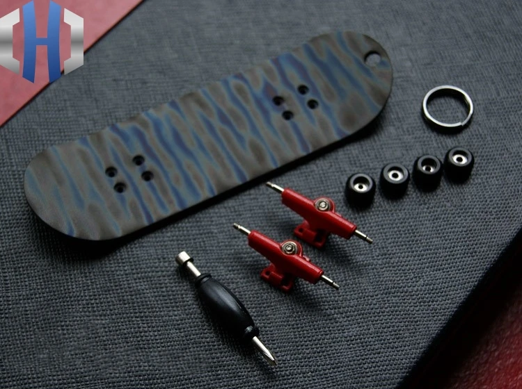 EDC лимитированный Индивидуальный Мини скейтборд из титанового сплава