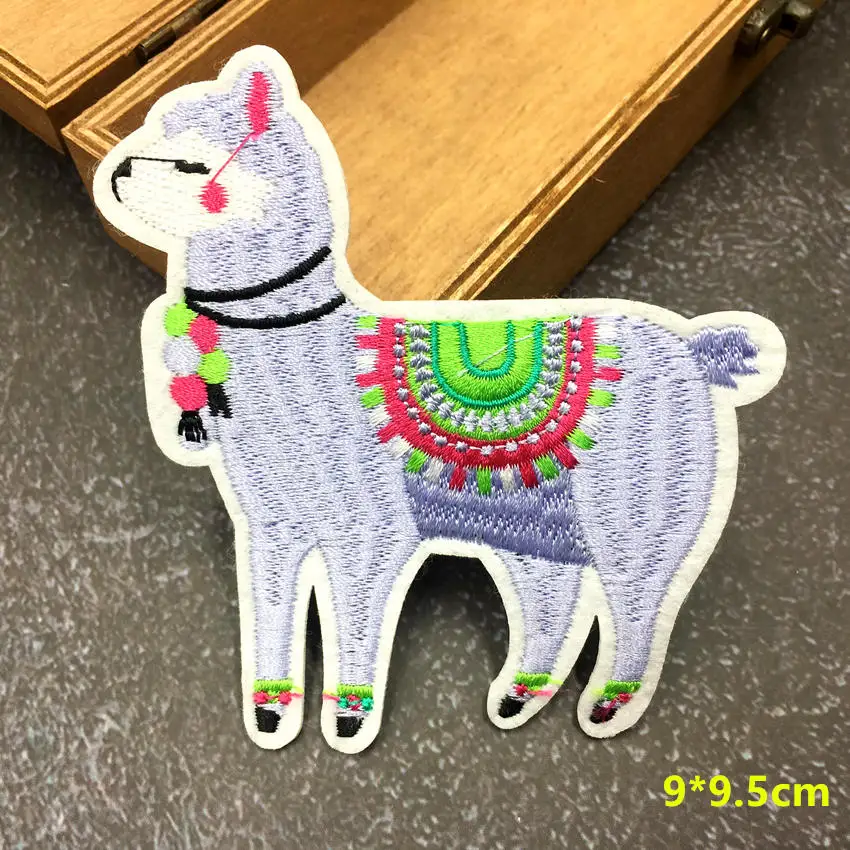 R2646 Llama Альпака аппликация патчи железо на para рубашка одежда Джерси кепки вышитые аксессуары значок на платье 6 шт - Цвет: R2646