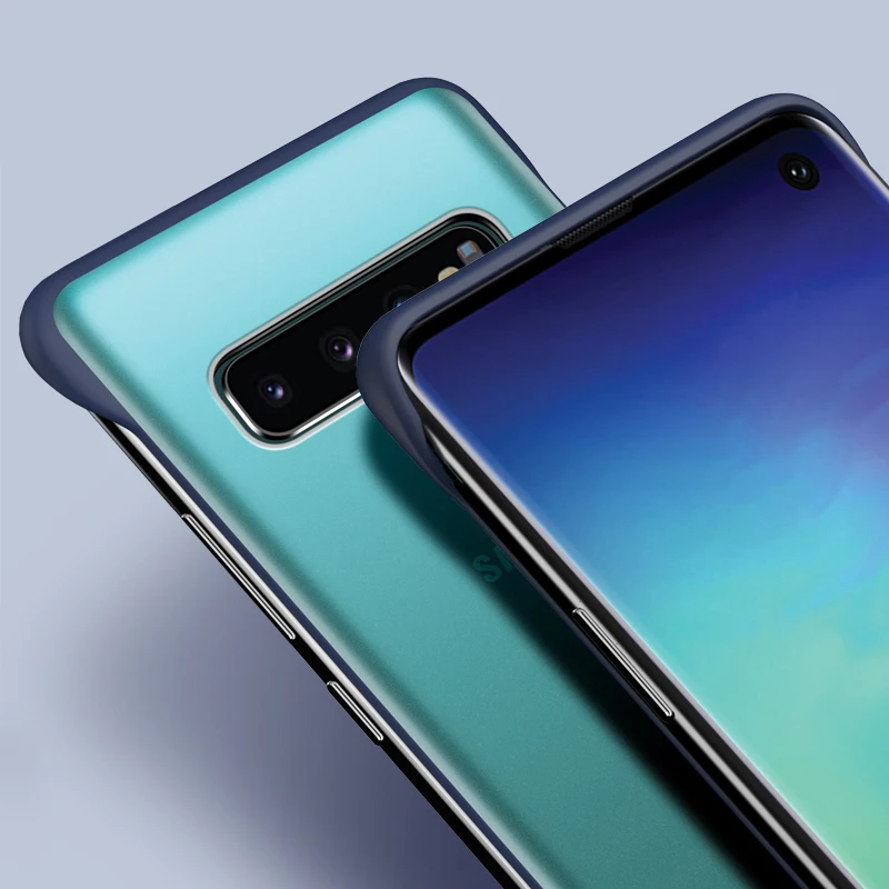 Для Samsung Galaxy S10 чехол тонкий каркас матовый противоударный жесткий задняя крышка
