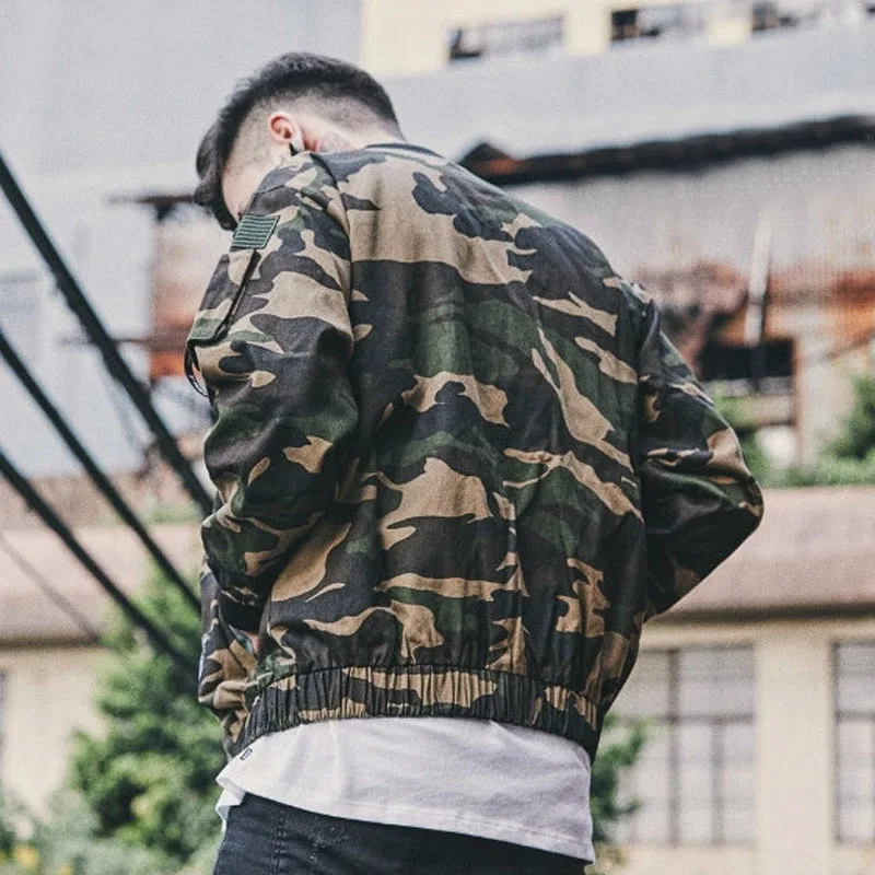 Сезон весна осень Куртка бомбер мужская верхняя одежда & пальто в стиле милитари