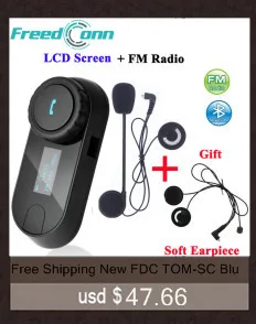 Freedconn smart bluetooth шлем построен в домофон Системы для всадников говорить и fm мотоцикл BT домофонных Bluetooth шлем