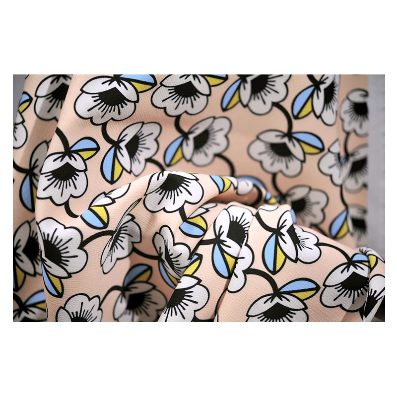 Цифровая печать модная ткань шифрование микро эластичный тяжелый креп одежда