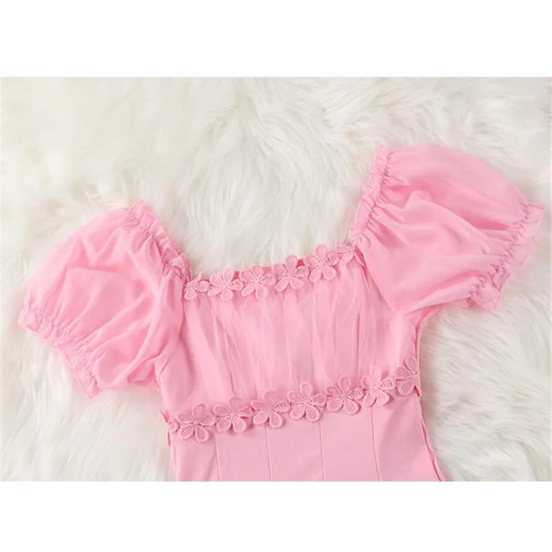 Женская кружевная блузка с цветочным принтом короткая воротником лодочкой лето