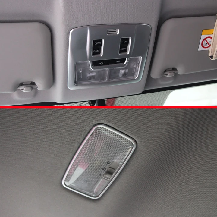 

ABS Pearl Chrome Interior Lights Reading Lights Cover Trim For Toyota RAV4 2016 2017