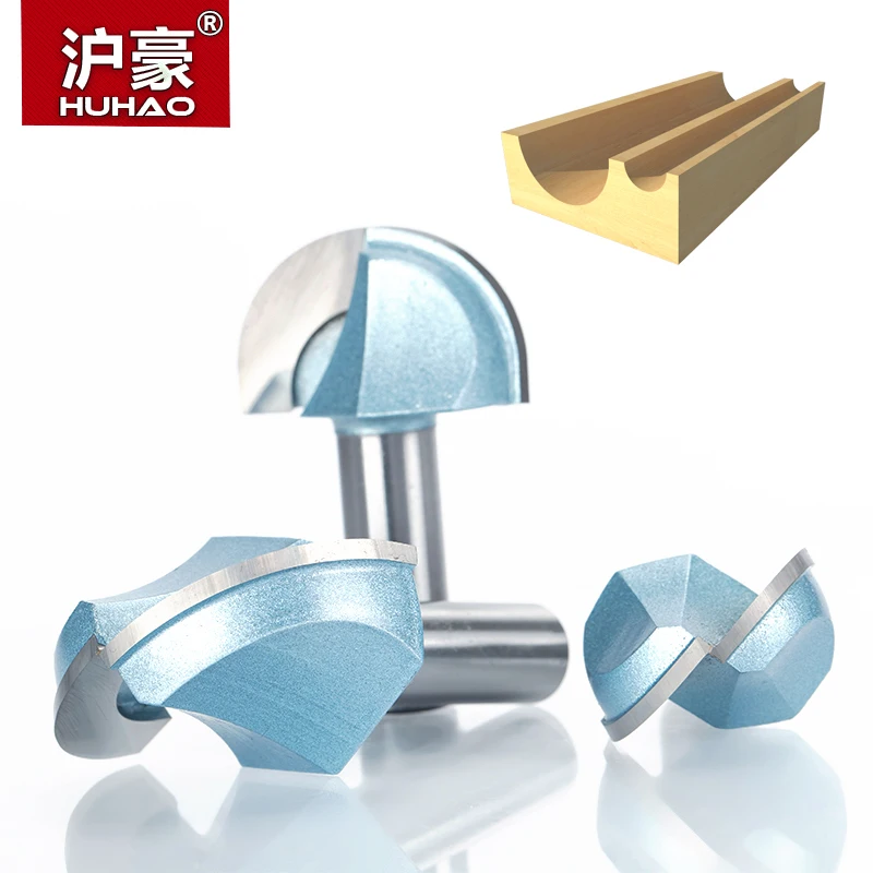HUHAO 1 шт. 1/2 &quot1/4&quot хвостовик двойная фреза для отделки кромки дерева