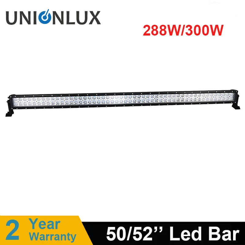 

Dual Row 50 52inch 288w 300w Led Work Light Bar Offroad Car Led Light Bar Combo 4x4 4WD SUV ATV Tractor 12v 24v