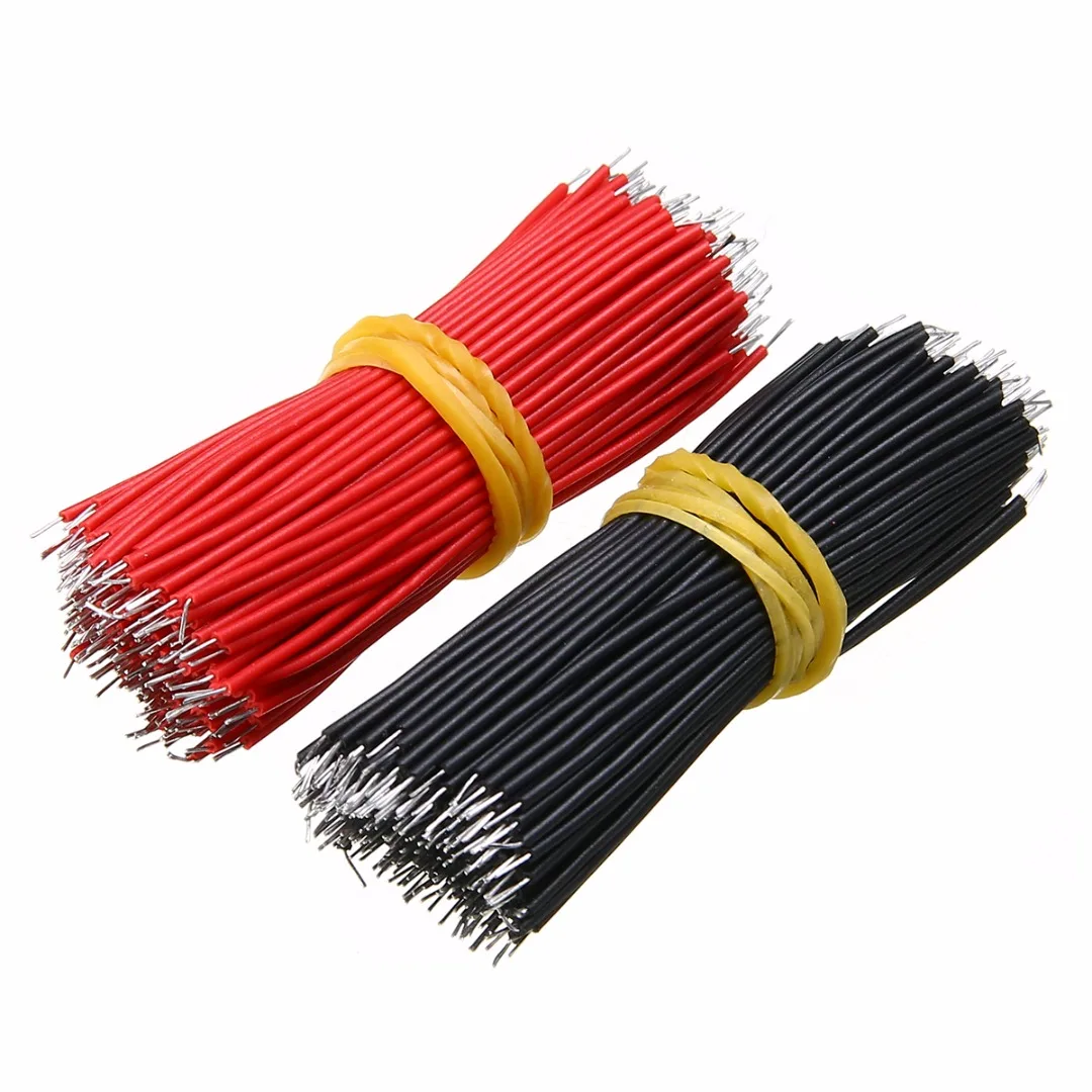 

400pcs/set Tin-Plated Breadboard Jumper Cable Wire 6cm For Arduino Red Black