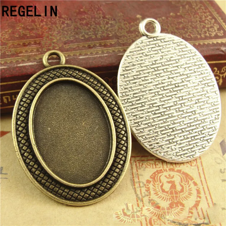 REGELIN античная бронза/античная серебряная филигранная камея кабошон 10 шт./лот 18*25
